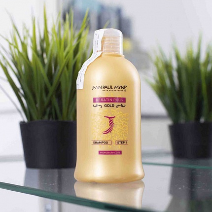 Keratin Plus Gold - шампунь глубокой очистки для нанопластики волос, 200 мл