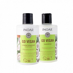 Go Vegan: Hidratacion - шампунь и кондиционер для поврежденных волос, 2 х 300 мл